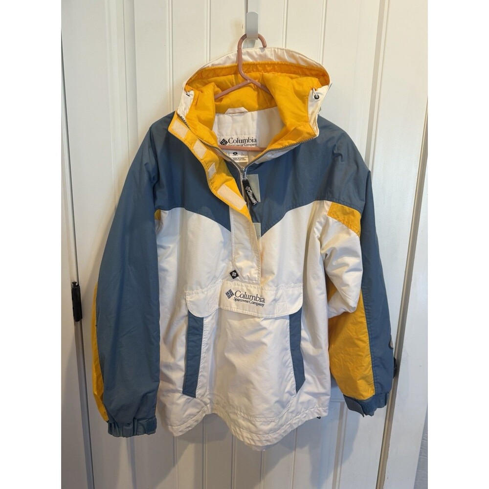 Vintage Columbia Sportswear Women’s Color Block Anorak Pullover Jacket Hood 90 M